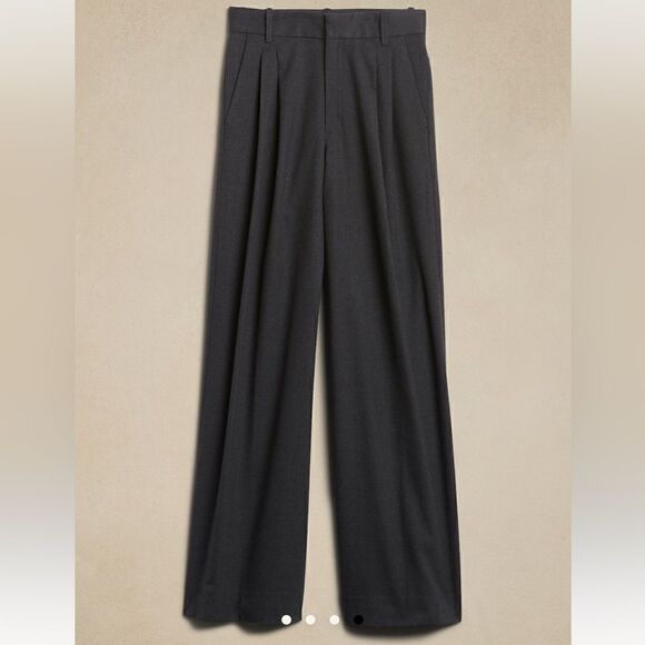 Banana Republic WIDE-LEG FLANNEL TROUSER - Picture 4 of 6